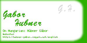 gabor hubner business card